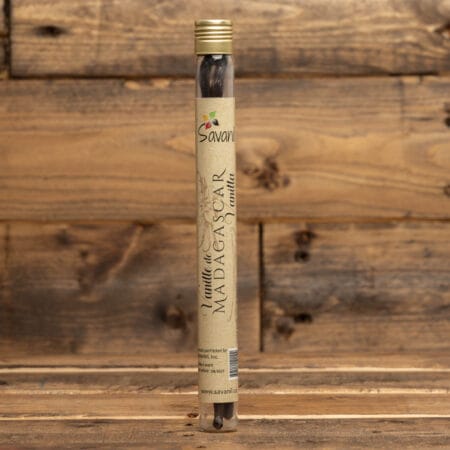 2 gousses de vanille noire bourbon de 17cm en tube