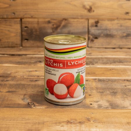 Litchis entiers dénoyautés au sirop léger