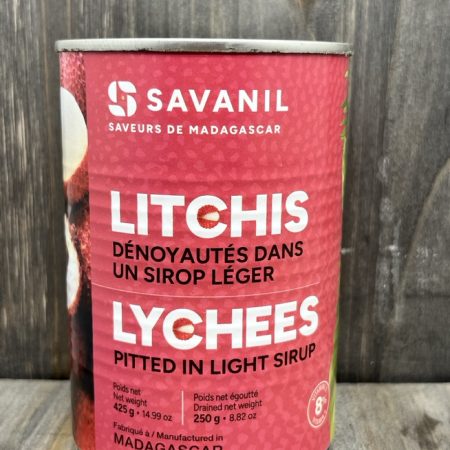 Litchis entiers dénoyautés au sirop léger