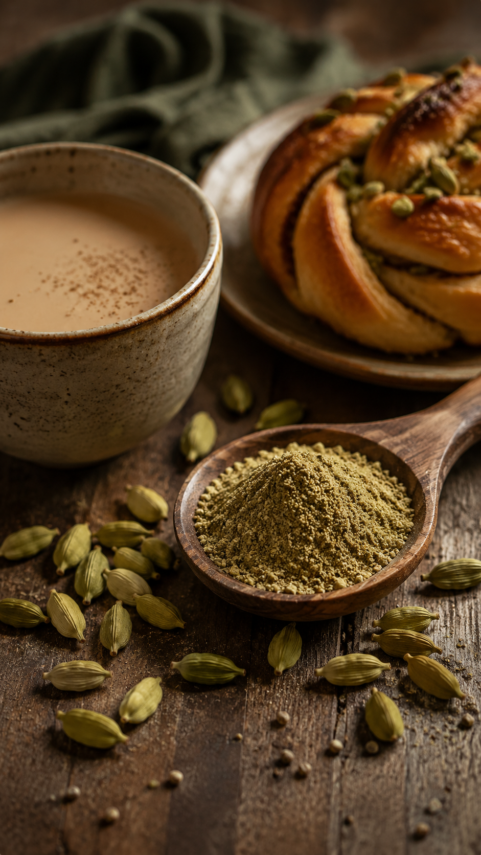 cardamome et gateau