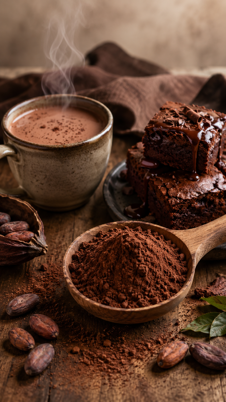 poudre de cacao et boisson