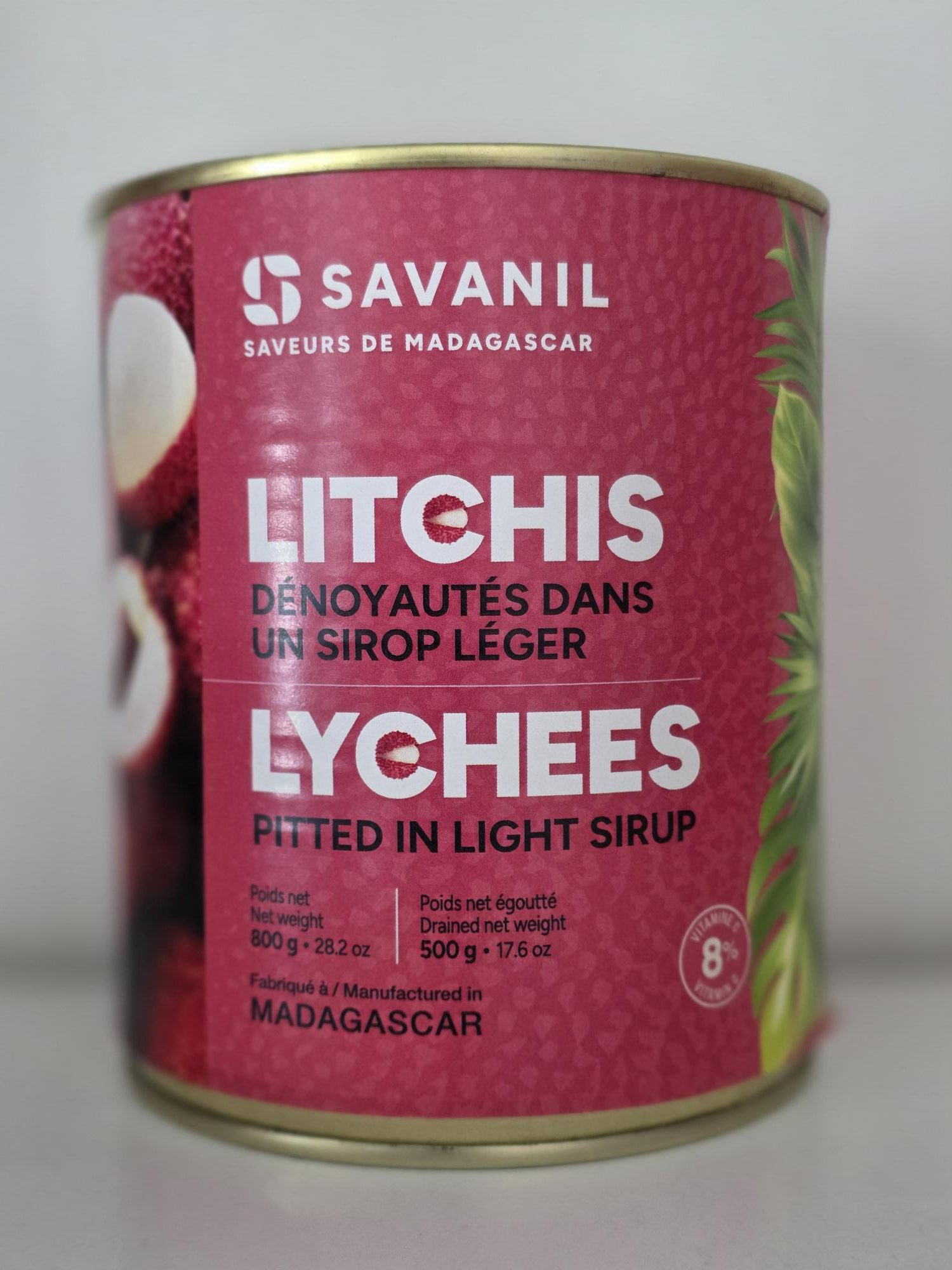 litchi entier denoyauté